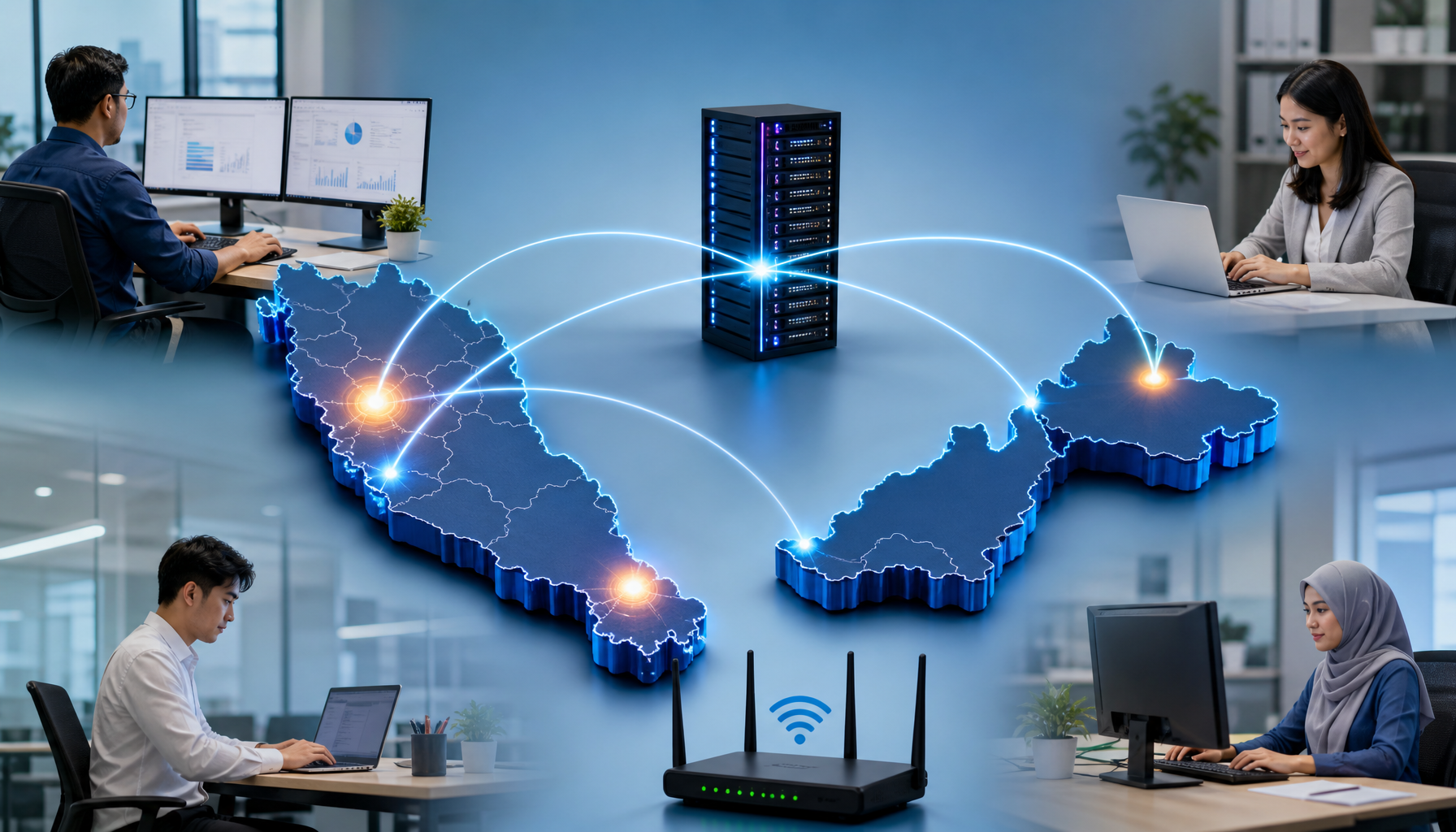 Managing multiple office locations Malaysia - IT support tips for businesses