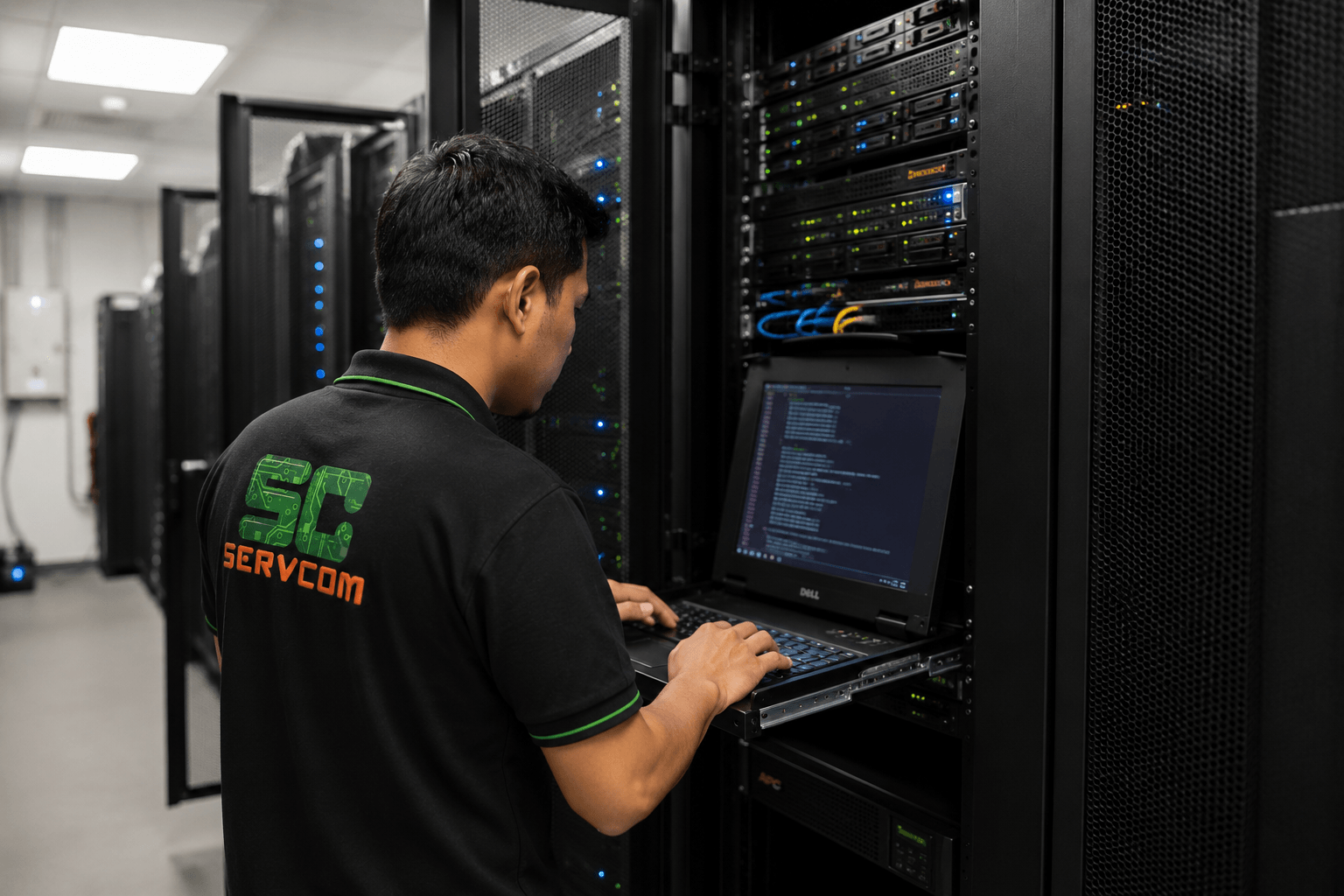 IT support Selangor technician servicing a business office in Petaling Jaya