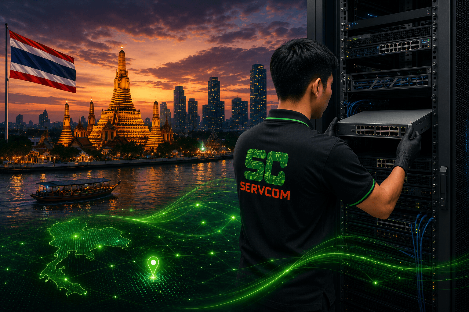 Smart Hands Thailand — Servcom on-site IT support and remote hands services in Thailand