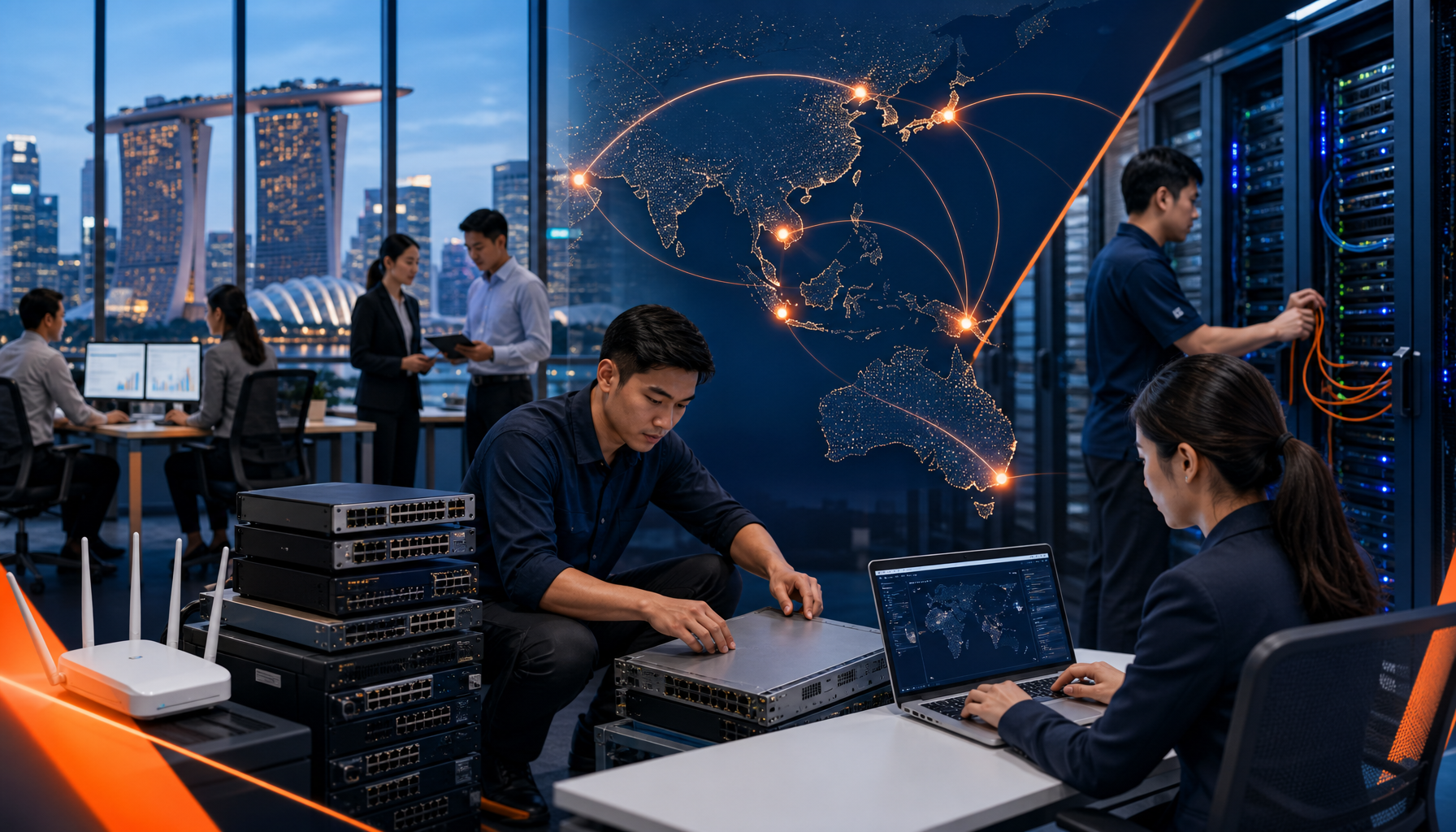 Office IT relocation coordination across APAC multi-site environments
