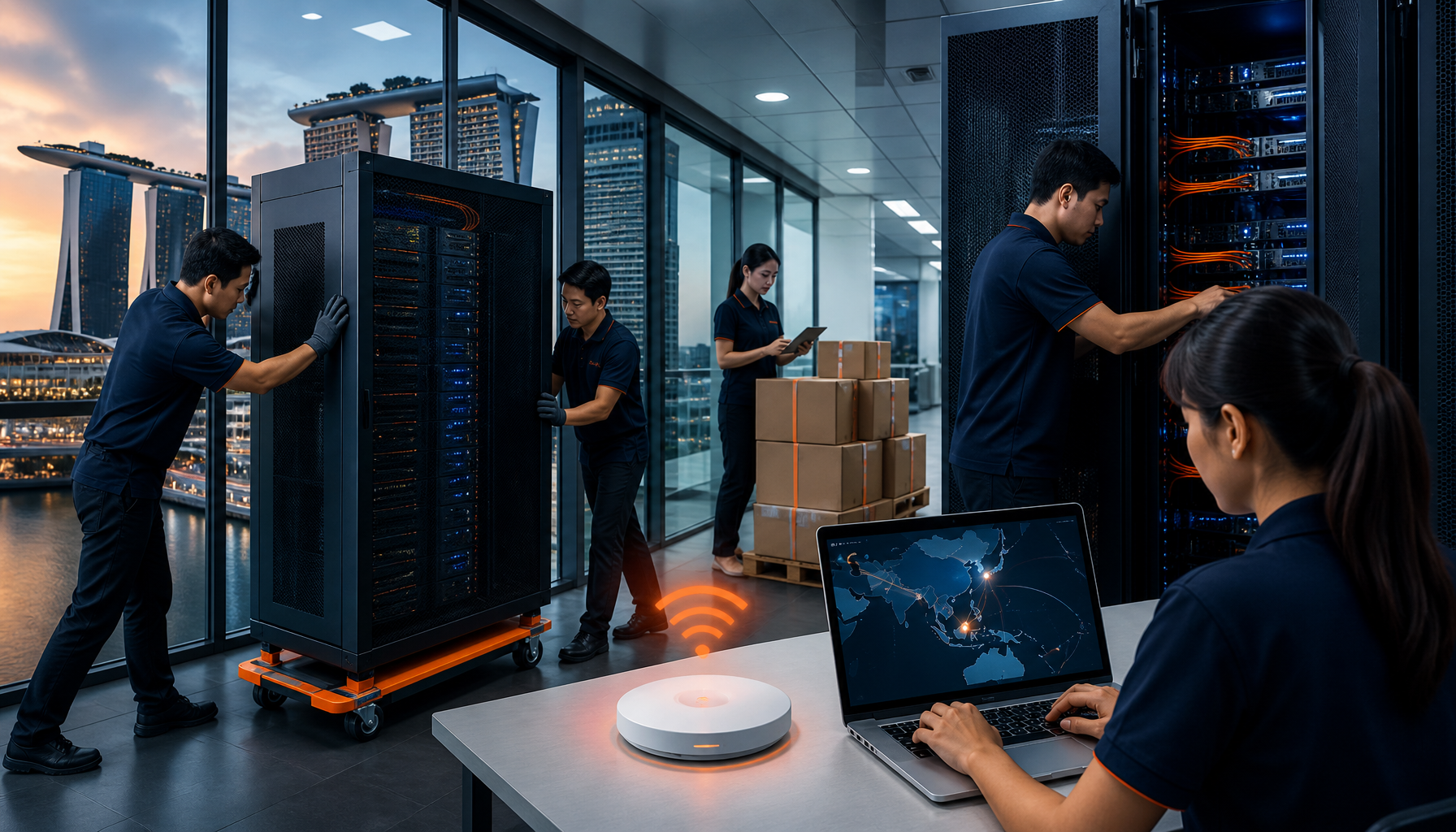 server room relocation planning across APAC multi-site office environments